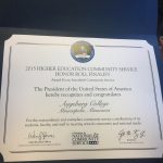 Interfaith Community Service Honor Roll certificate